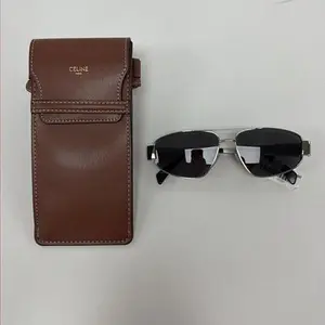 Pre-owned N26042550 Celine Sunglasses Silver Frame, Grey