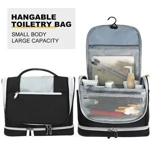 Multifunctional Waterproof Travel Toiletry Bag - Large Capacity Hanging Cosmetic Organizer with Dry&Wet Separation
