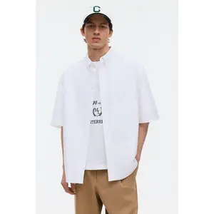 H&M Relaxed Fit Short-sleeved Oxford shirt