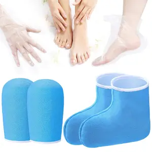 204 Piece Paraffin Wax Bath Set including Paraffin Wax Mitts Bath Liners Gloves Booties Plastic Bags Terry Cloth Hand and Foot Mitts