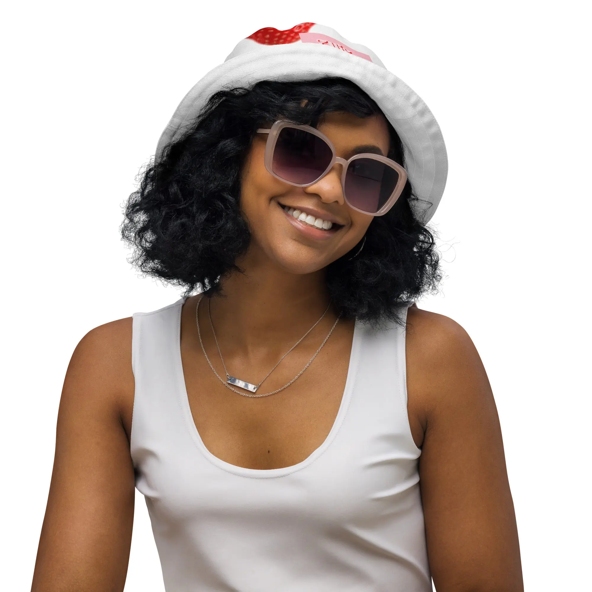 Reversible bucket hat Strawberries