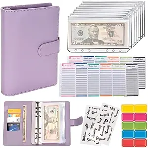 Budget Binder Cash Envelopes A6 Money Saving Binder with Zipper envelopes