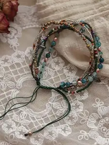 Adjustable Beaded Bracelet, Vacation Style Jewelry Accessory, Perfect Gift for Women & Girls, Trendy Fashion Design, Trendy Bangles, Bead Bracelets