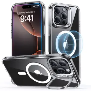 ESR for iPhone 16 Pro Max/Pro/Plus Case, Compatible with MagSafe, Military-Grade Protective Case, Built-in Stash Stand Phone Case, Scratch-Resistant Back Cover, Classic Series