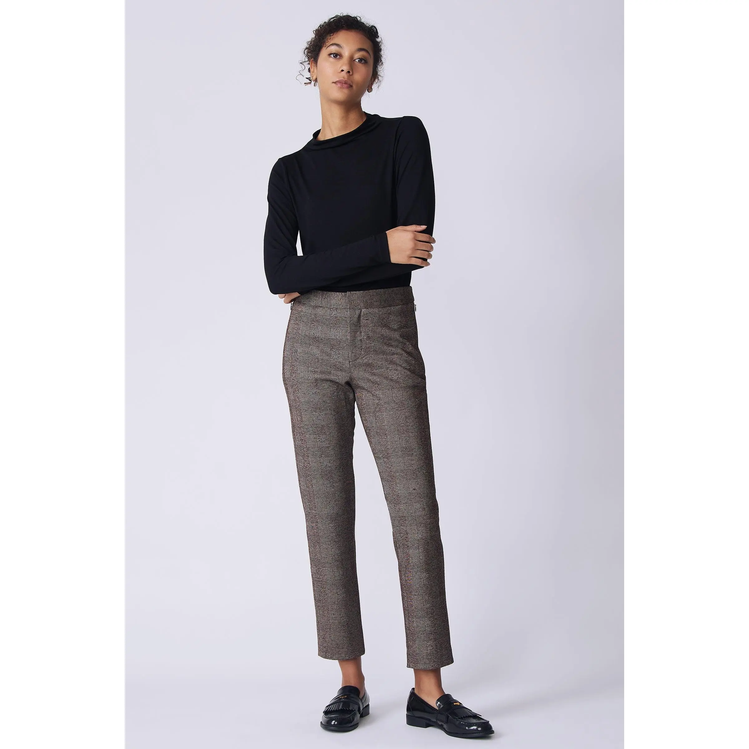 Madison Pant - Brown Plaid