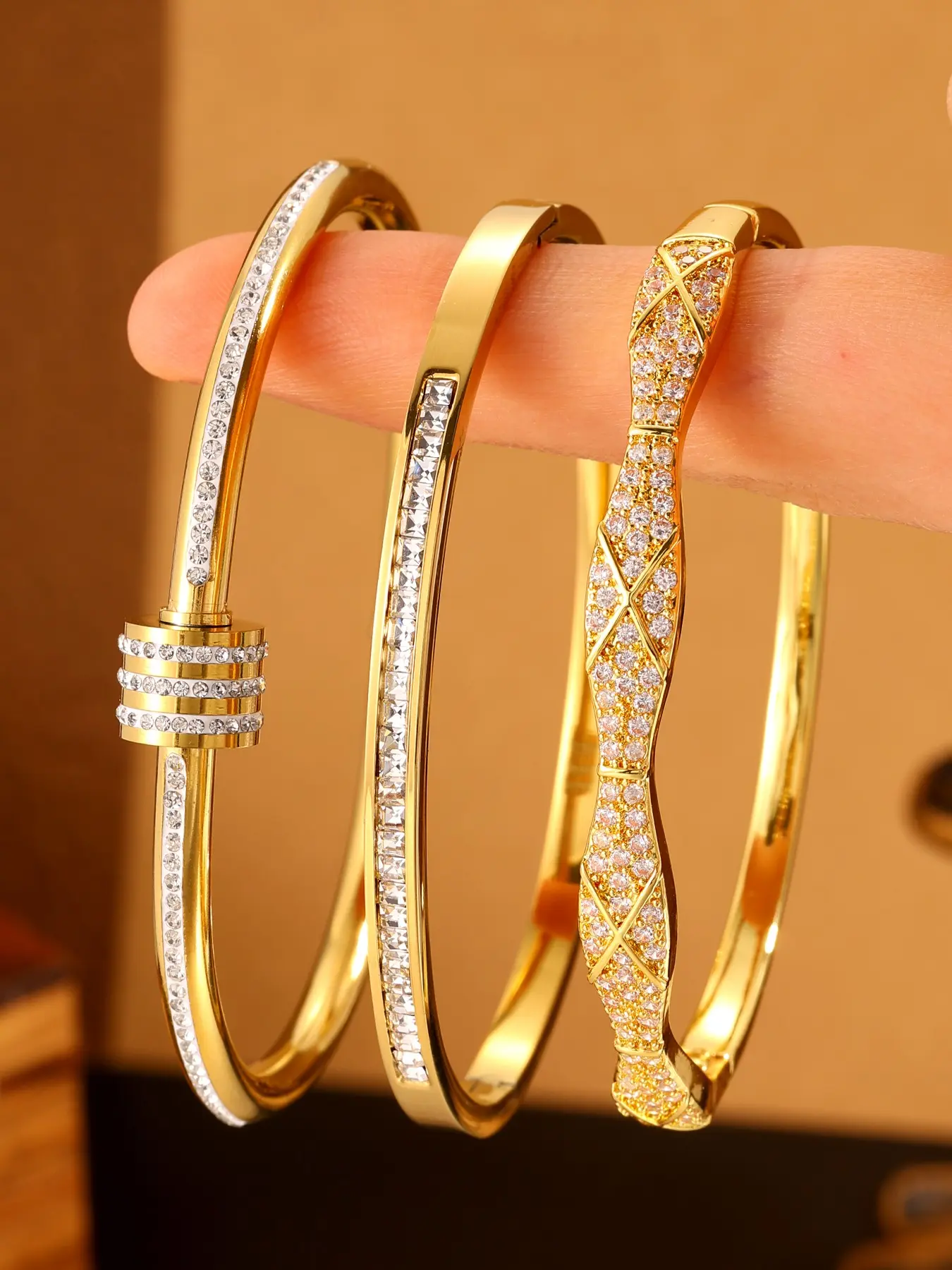 3pcs Fashionable Women's Jewelry Stack Set, Multiple Styles for Trendy Looks, Perfect Gift for Any Occasion, Stylish and Versatile Accessories