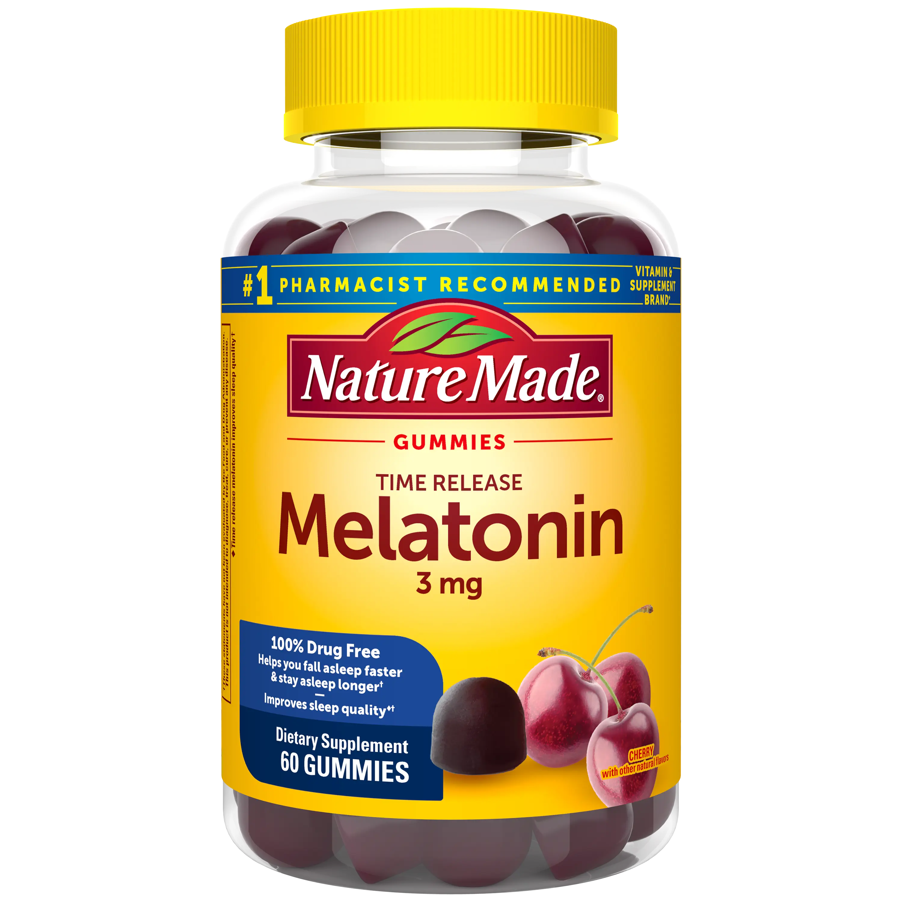 Melatonin Time Release 3 mg Gummies Natural Wellness Boost Natural Supplements