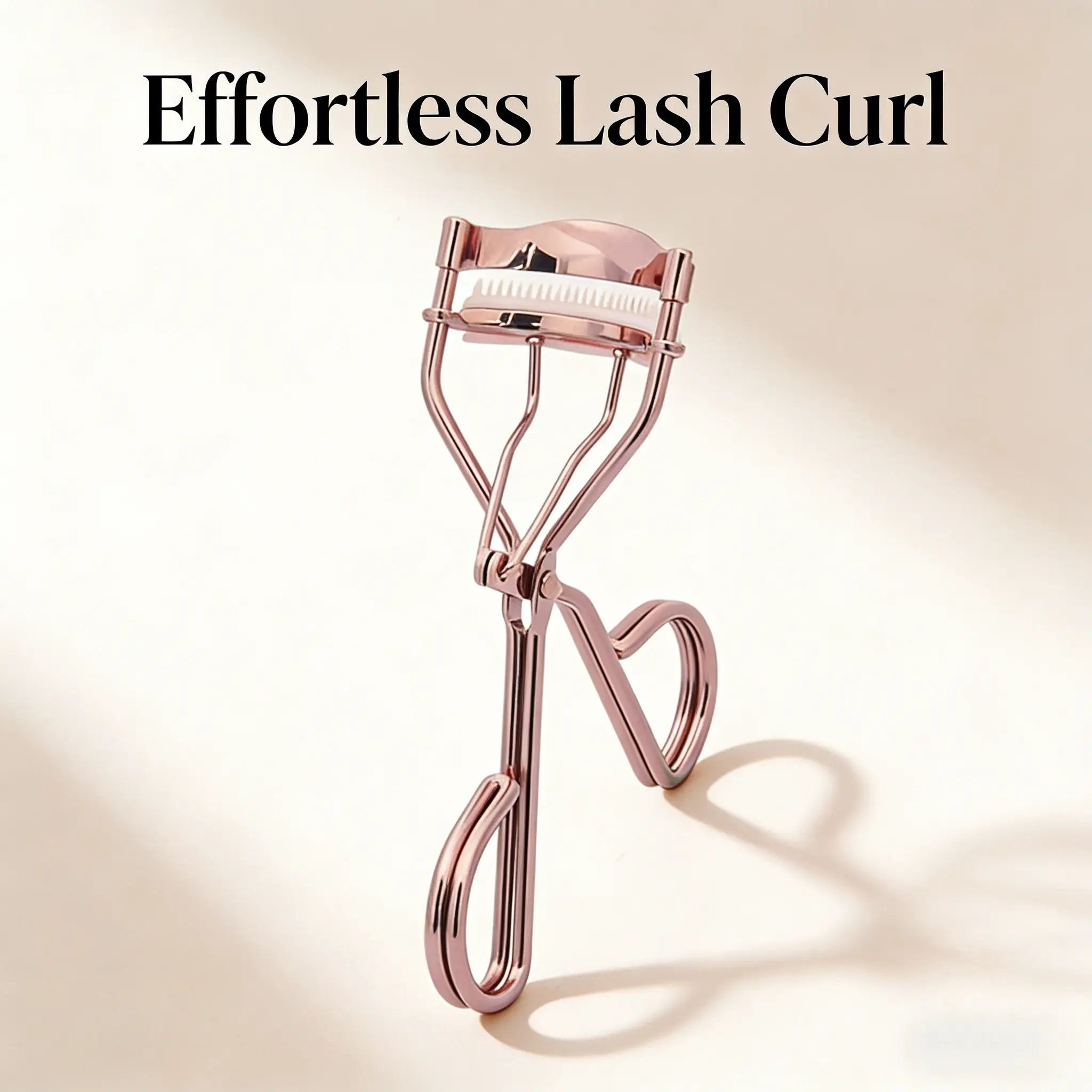 Rose Gold Eyelash Curler with Built-In Comb | Professional Lash Curler for All Eye Shapes, No Pinch, Long-Lasting Curl for Natural & Dramatic Lash Looks for Flawless Lashes