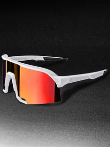 Unisex Sporty Flat Top Sunglasses, Trendy Casual Sunglasses for Everyday Use, Fashion Accessories for Outdoor Activities, Sports Outdoor Sunglasses