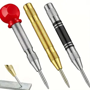 3pcs Automatic Center Punch Set Adjustable Spring Loaded Metal Punch Tool with Tungsten Steel Tip Precision Center Hole Punch for Metalworking Drilling Marking Durable Hand Tool Kit for DIY and Professional Use summerwins,summerwins