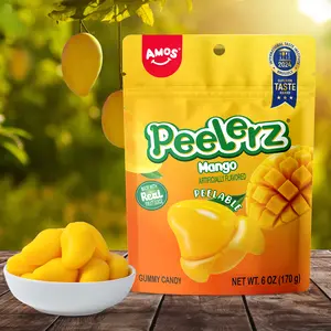 (50% off)AMOS Peelerz Fruit Gummy Variety Pack, Green Apple, Lychee, Peach, Lemon, Pineapple, Mango & Banana Peelable Soft Candy, Assorted Chewy Gummies Candy Snack-Product card