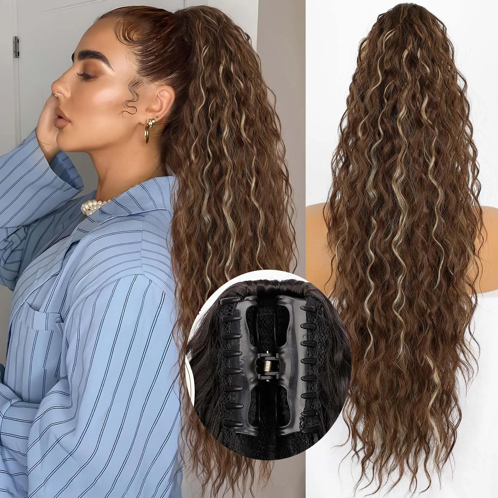 30inch Light Brown with Blonde