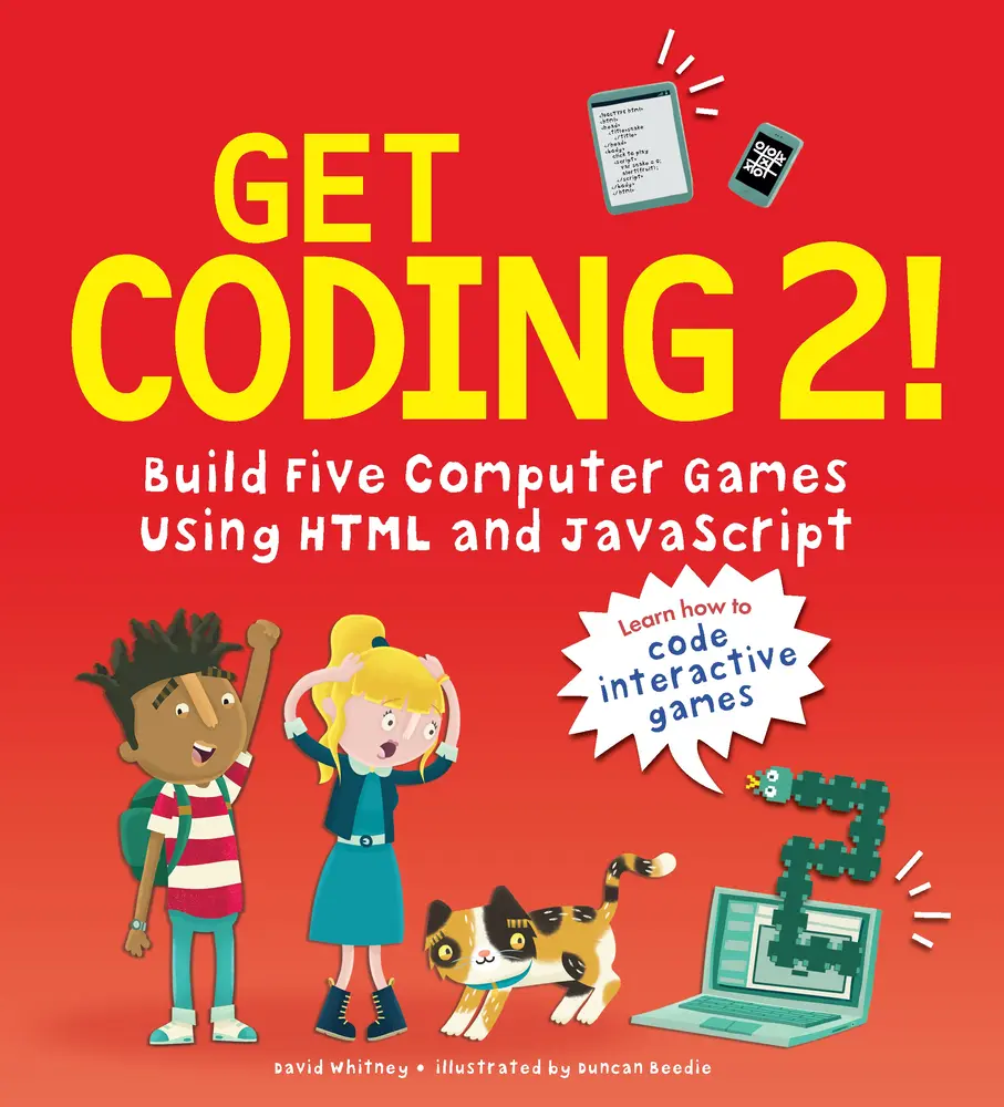 USED-Get Coding 2! Build Five Computer Games Using HTML and JavaScript by Whitney, David (Paperback)