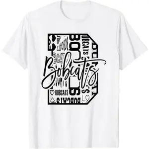 Typography Bobcats For Men Women Bobcats Animal Lover T-Shirt