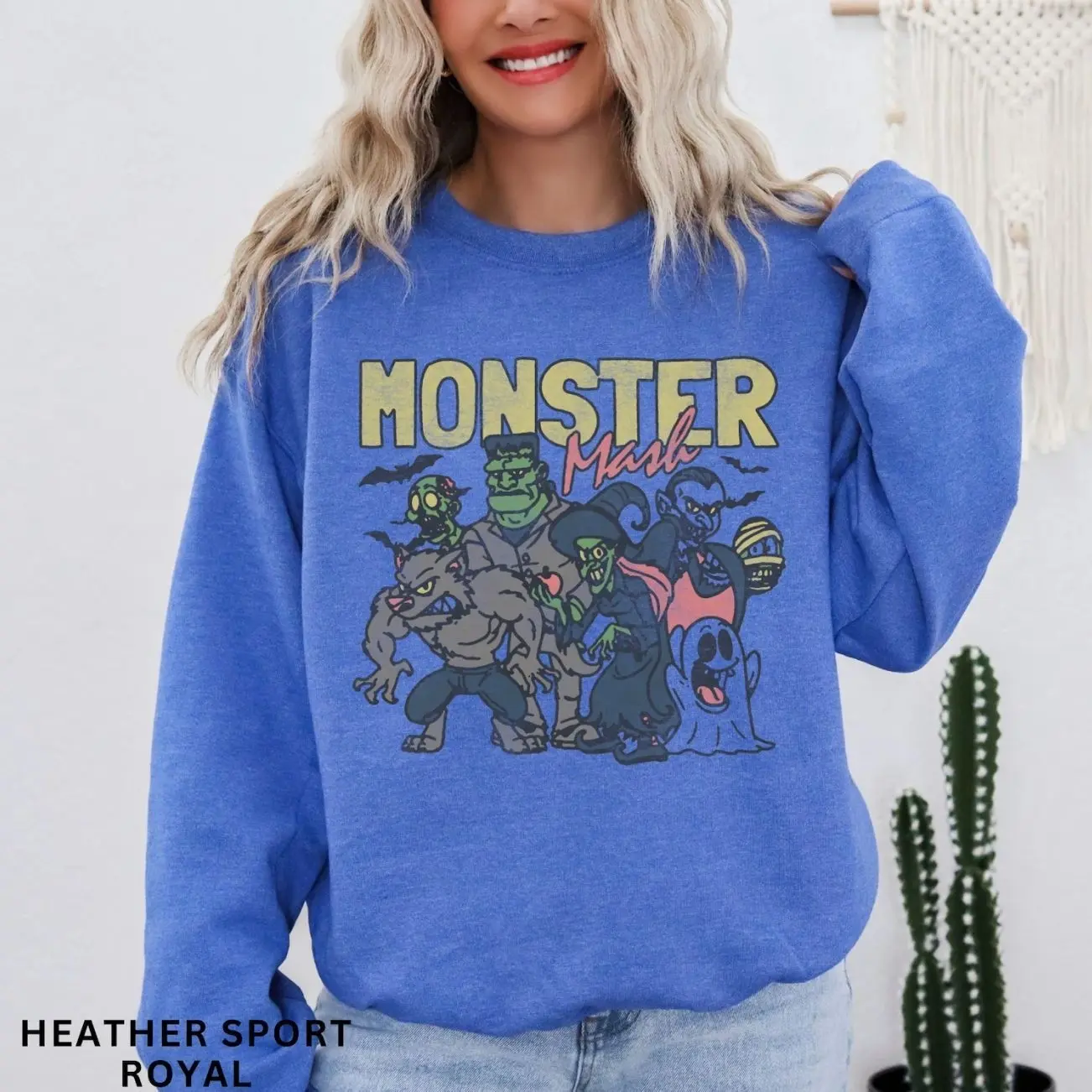 Retro Halloween Monster Mash Sweatshirt, Halloween Aesthetic, Vintage Halloween Sweatshirt, Graphic Monster Sweatshirt