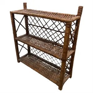 Brown Wicker Wall Shelves