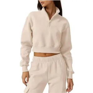 [Two Options, Not a set]QINSEN Women Half Zip Sports Top and Pants[Two Options, Not a set, needs to be ordered separately]