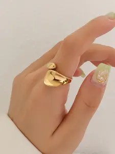 Women's Stainless Steel Ring, Adjustable Elegant Jewelry Accessory, Perfect Gift for Women, Durable Fashion Design, Adjustable Rings