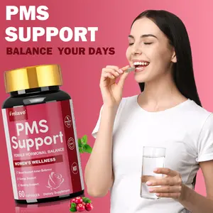 PMS Support Supplement for Women | Supports Relief of Hormone-Related Acne, Bloating, Menstrual Cramps & Mood Swings | with Chasteberry, Vitamin B6 & Lemon Balm | Vegan, Natural Herbal, Gluten Free | 60 Count, Perfect Gift for Her