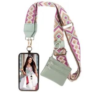 Clip & Go Crossbody Strap Wallet  | Adjustable Zip Pouch for Phones – Hands-Free Shopping, Travel | Ideal Mother's Day/Birthday Gift Smartphone Cellphone Beige crossbody  strap