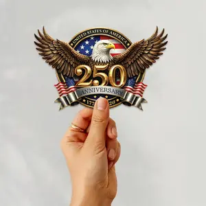 Car Decal - USA 250th Anniversary Waterproof Vinyl Sticker - for Truck, Window, Laptop & Bumper - Patriotic Patriotic Gift for Men, Women & Veterans - 2/4 Pack Set