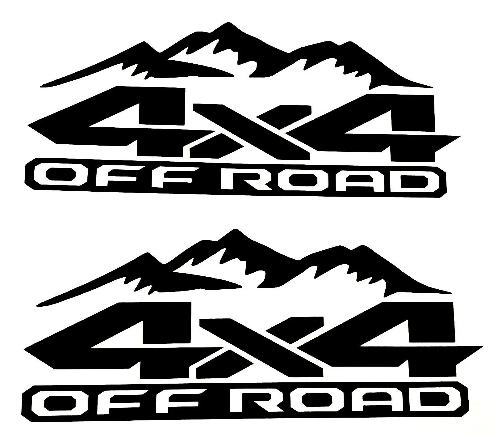 4x4 Off-Road Mountain Premium Outdoor Vinyl Decal - Automotive Sticker for Truck Windows, Jeeps, SUVs
