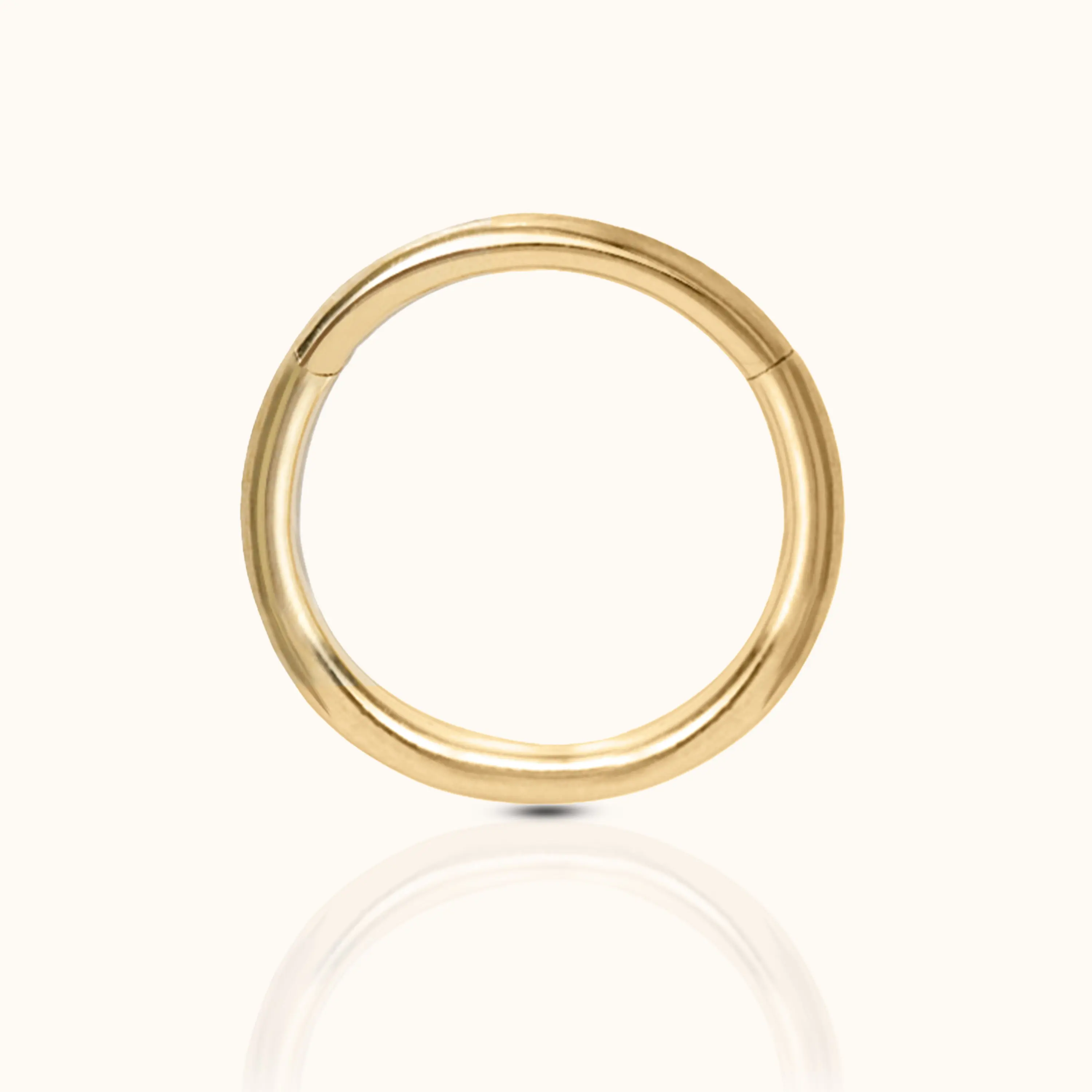 Classic Clicker 12mm Titanium PVD Gold Hinged Nap Hoop Earring