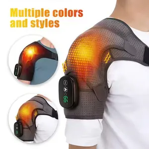 Electric Heated Shoulder Massage Belt, Adjustable Heating Back Support, 3 Speed Massager Pad, Unisex Arm Muscle Relaxer