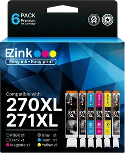 E-Z Ink XL Ink Cartridges, Combo Pack to use with Pixma MG7720 TS9020 TS8020 TS5020 TS6020 MG5720