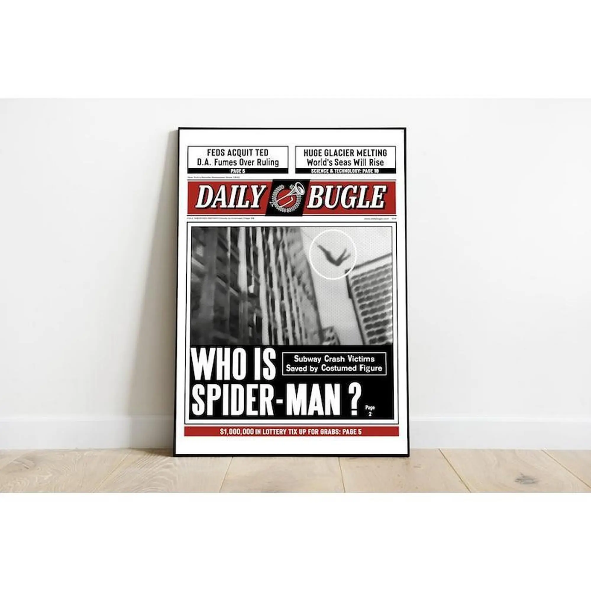 Spidder Vintage Poster Sp!derr-maanN Newspaper Poster