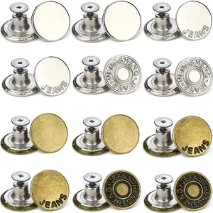 Jeans Buttons Replacement,  No Sew Buttons for Pants with Tool (Multicolor, 20MM)