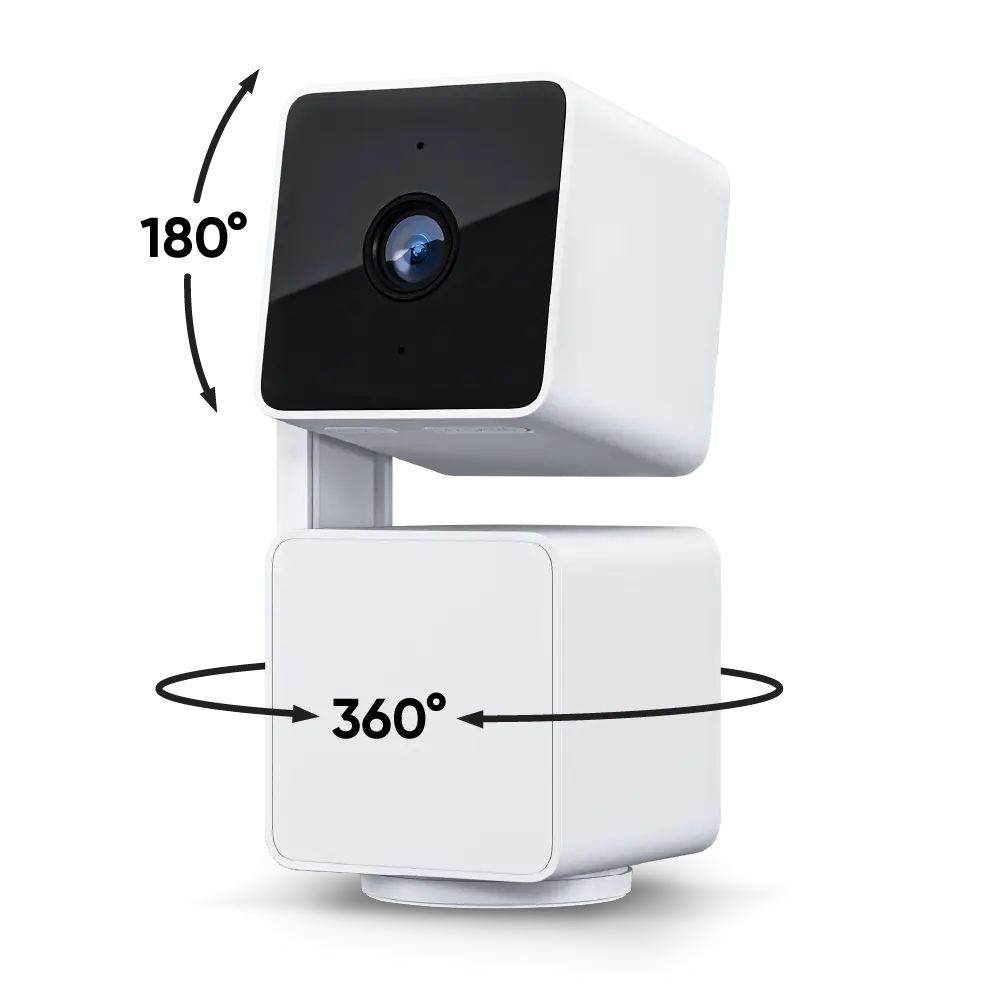 Wyze Cam Pan v3 — #1 Security Camera on TikTok! Wired, Indoor/Outdoor Pan Tilt Zoom (PTZ) w/ 360 Degree Motion Tracking, Color Night Vision, HD, WiFi