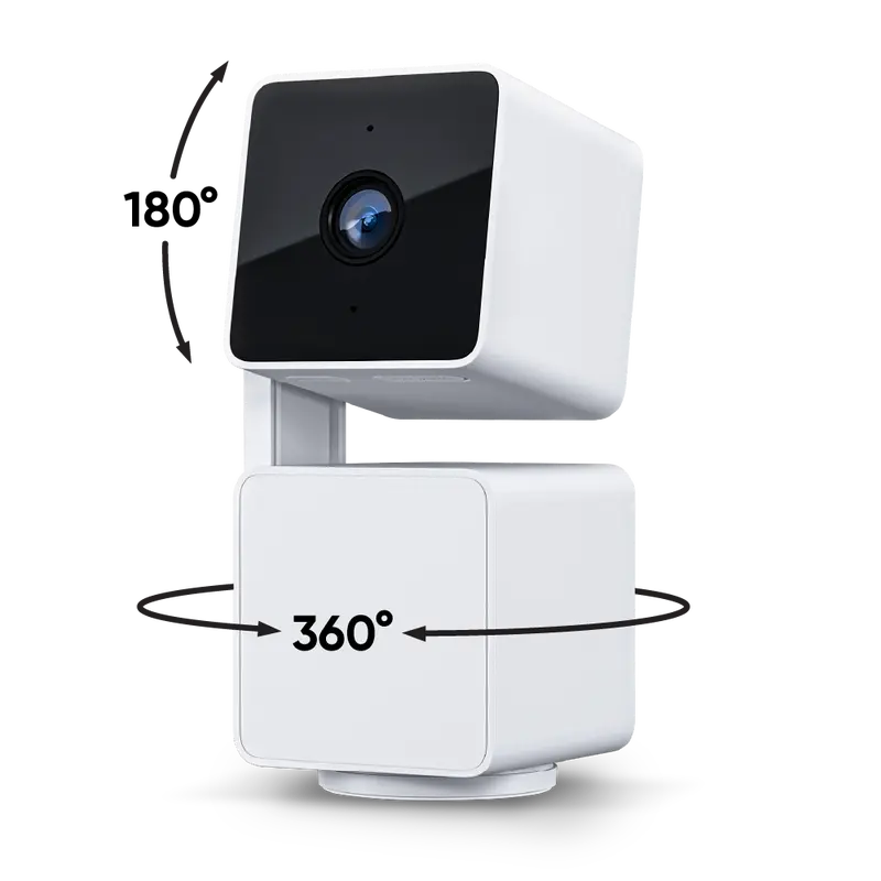 Wyze Cam Pan v3 — #1 Security Camera on TikTok! Wired, Indoor/Outdoor Pan Tilt Zoom (PTZ) w/ 360 Degree Motion Tracking, Color Night Vision, HD, WiFi