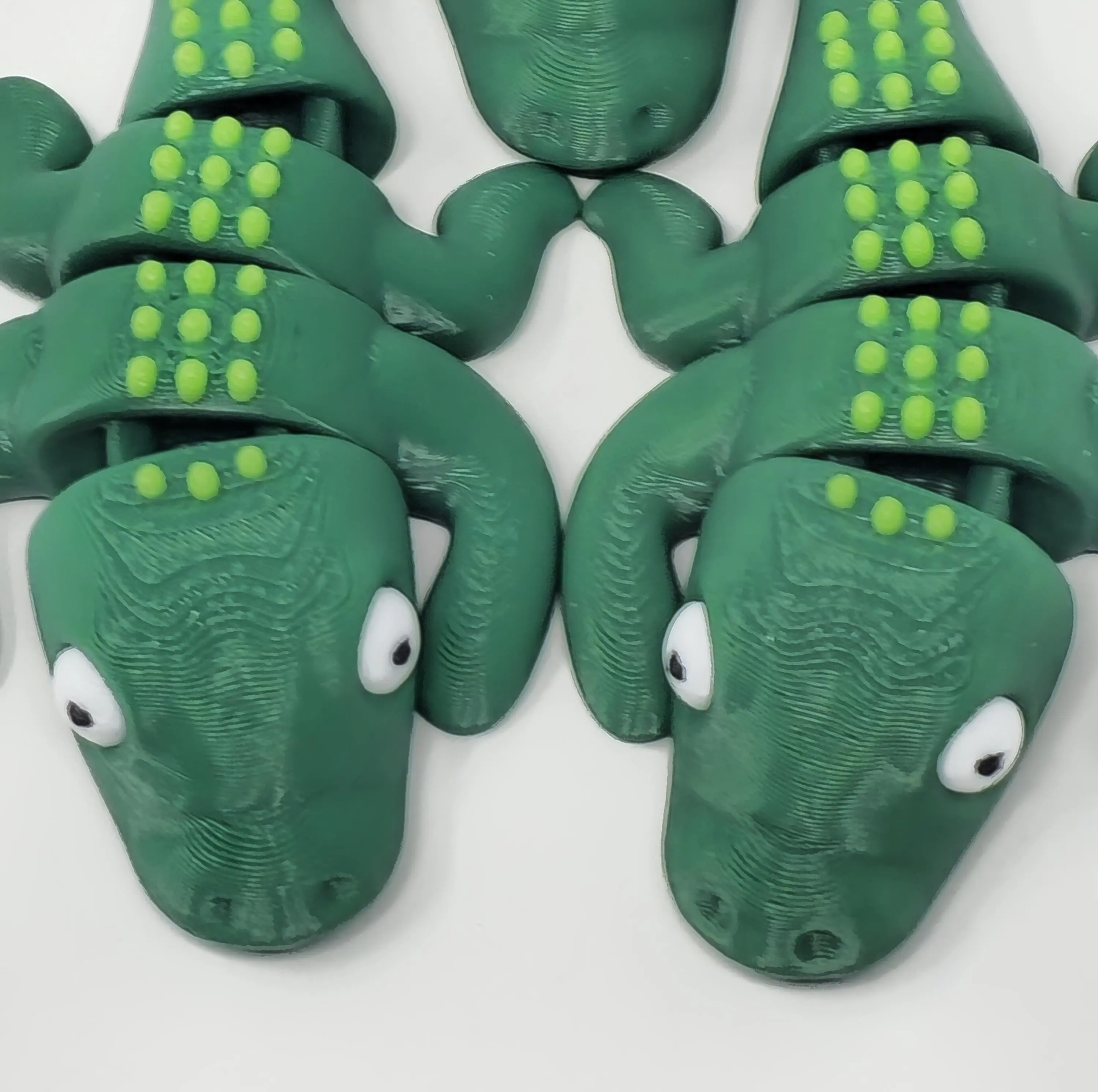 3D Printed PLA Plastic Crocodile Fidget Toy - Unisex Articulated Reptile Fan Toy, Compact & Lightweight, Durable & High-Quality, Pocket-Sized, Smooth Motion, Sensory Stress Relief Stocking Stuffer Gift for Ages 3+, Articulated Toy