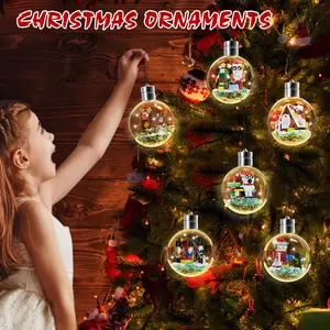 Hot selling toy amusement park CHRISTMAS BALL LIGHT SET 6 lights for 2M(Jagdlied)Christmas decor/Christmas party Christmas Element Pixel Building Blocks Magnetic Advent Calendar Puzzle Blocks