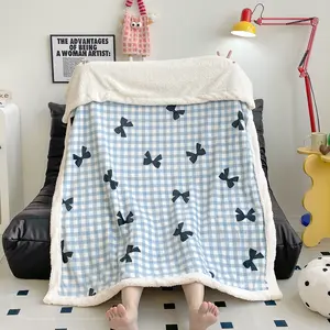 Super Soft Reversible Throw Blanket – Milk Velvet Front with Lamb Wool Fleece Back, Ultra Cozy & Warm