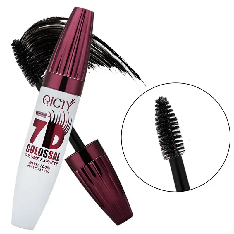 7D Waterproof Volume Mascara, Voluminous Lengthening Mascara, Long Lasting Natural Curling Lashes Mascara for Professional Eye Makeup, Made for Women and Girls