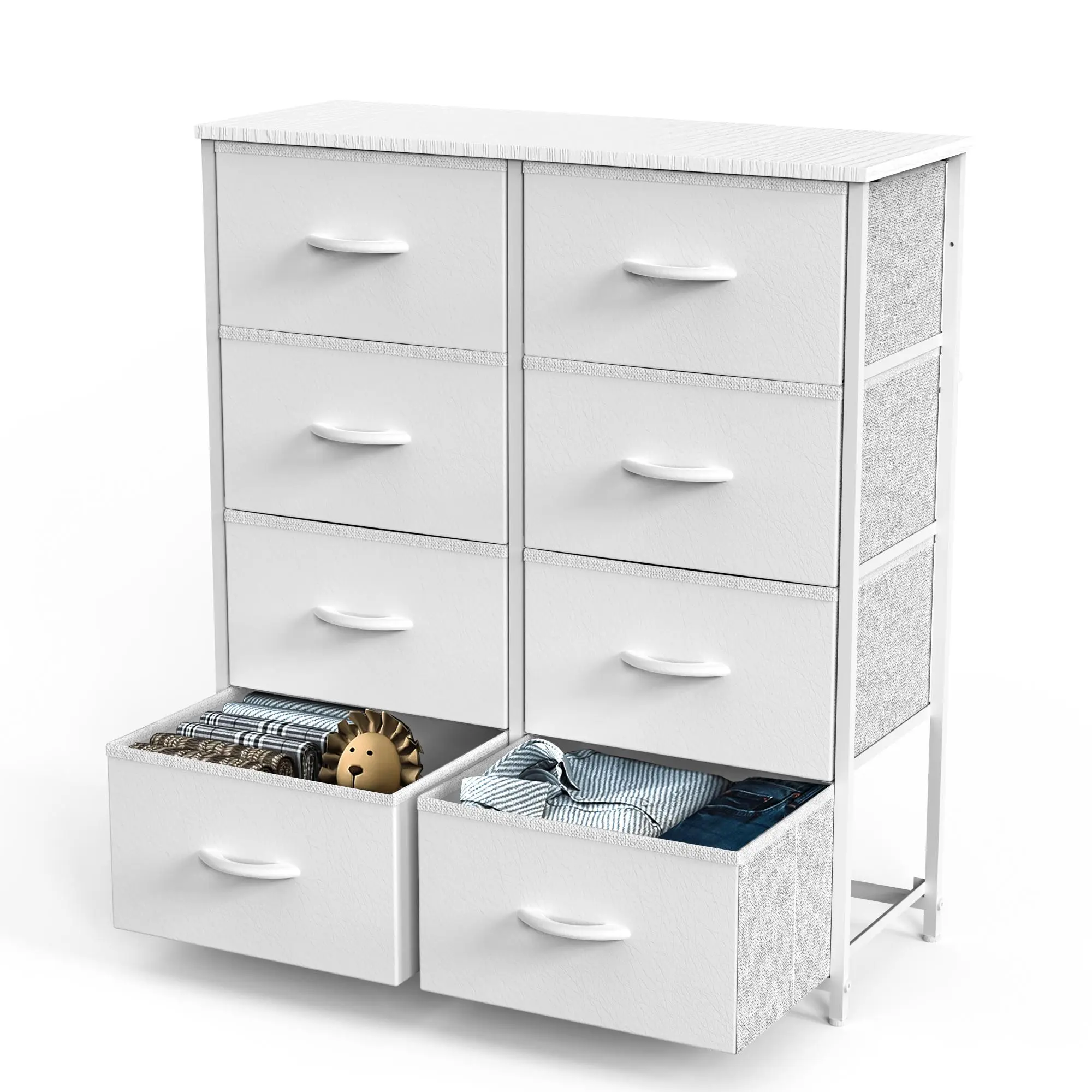 8-Drawer Fabric Chest of Drawers, Multi-Functional Storage Organizer for Home Decor, Kitchen Organization & Bedroom Use, Decor Items Sideboard