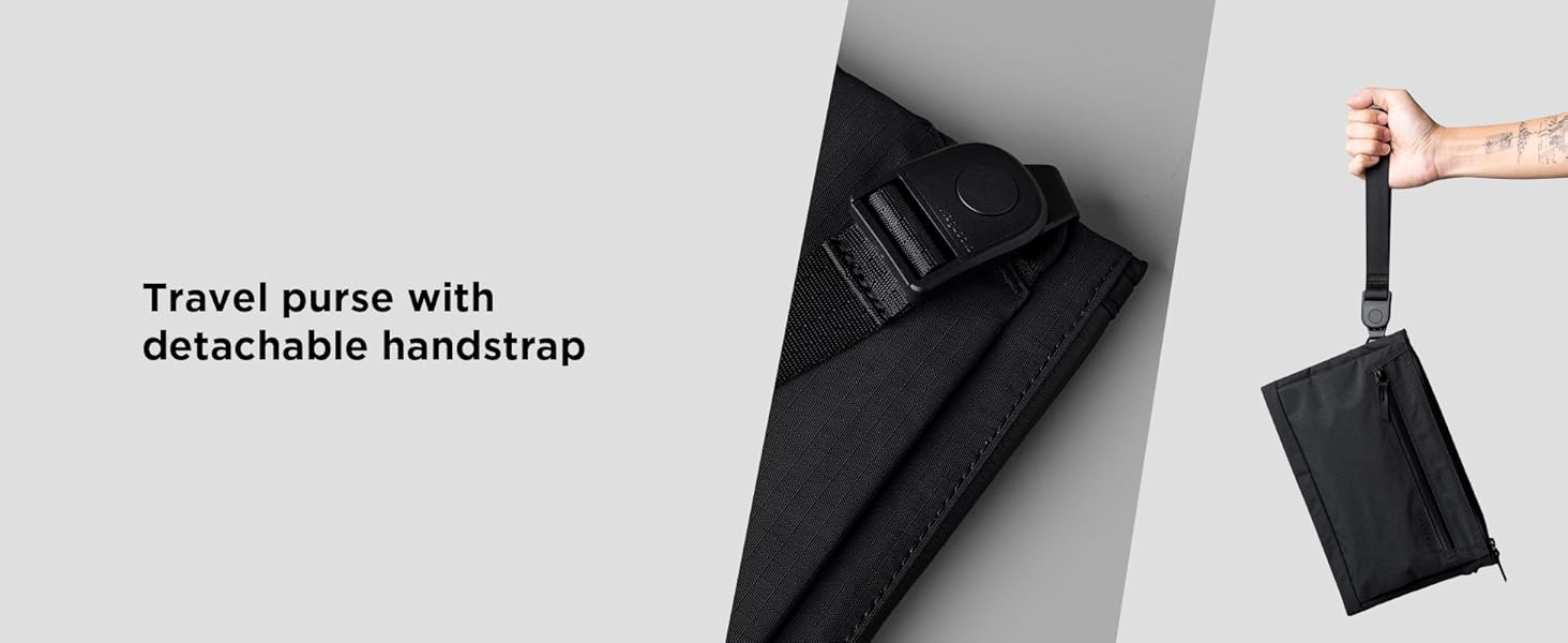 ALPAKA Zip Pouch Max V2 - Black Axoflux 210D Water Resistant Fabric, Weatherproof YKK Zippers,Front Zip Pocket, Compact Men Sling Bag - Passport Holder & Travel Wallet Pouch for Family Men