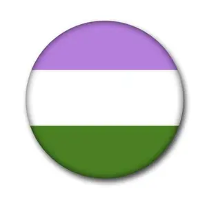 Genderqueer Flag Pin-Back Button