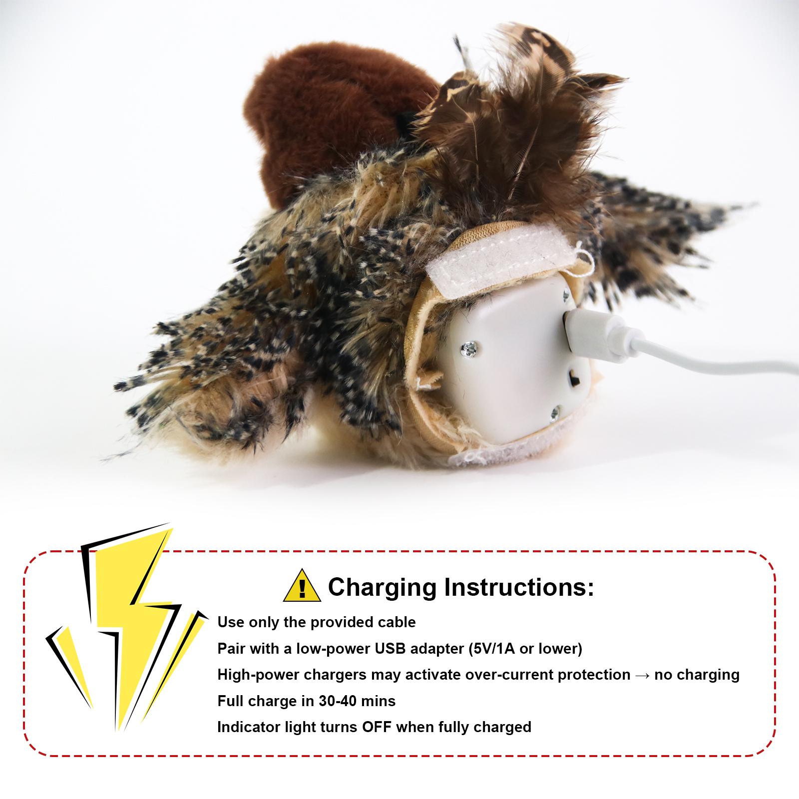 Flying Bird Cat Toy with Realistic Bird Sounds—a rechargeable, touch-activated interactive toy for kittens. This hanging cat toy is an interactive exercise toy suitable for cats of all breeds