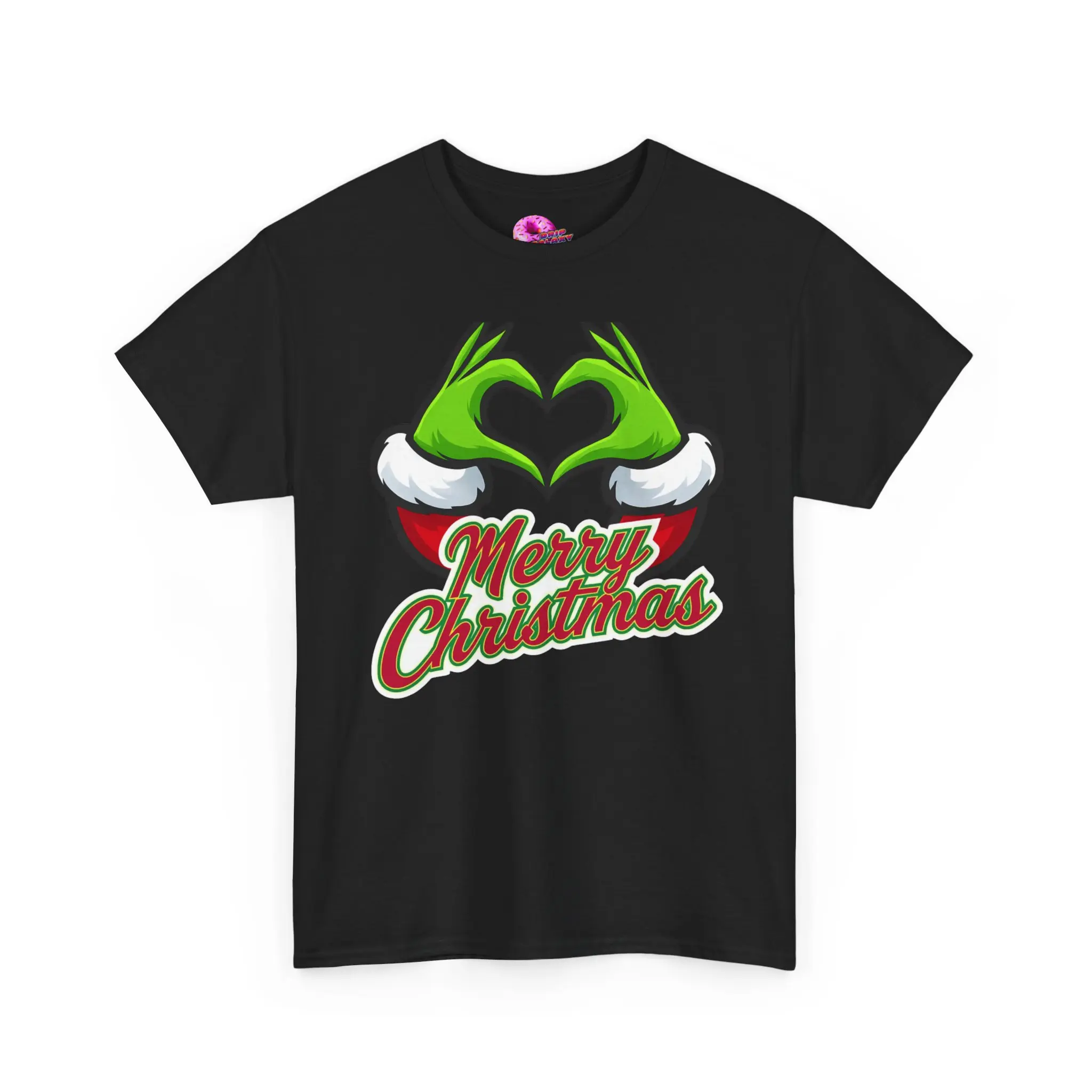 Grnch Heart Hands Merry Christmas T-Shirt | Holiday Christmas Tee