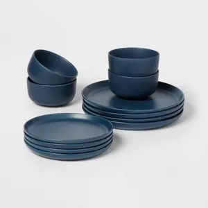 12pc Stoneware Tilley Dinnerware Set - Threshold