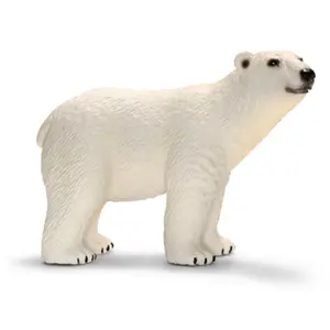 212 MAIN Schleich 14659 Polar Bear Figurine - White, Nature-Inspired Vinyl-Plastic Small Animal Toy for Pet Supplies, Hand Painted, Realistic Scale