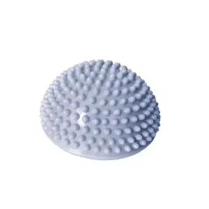 Half Balance Training Ball - Small PVC semi-circular stabilizer with textured surface, used for core exercises, foot massage, balance and coordination exercises | Light PurpleRAIMENTRY