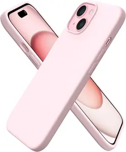 iPhone 15 Case 6.1, Slim Liquid Silicone 3 Layers Full Covered Soft Gel Rubber Phone Case, Anti-Scratch Shockproof Protective Cover 6.1 Inch