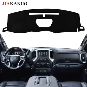 JIAKANUO Dash Cover Mat Fit for 2019-2022 2023 2024 2025 Chevy Chevrolet Silverado 1500 2500HD 3500HD, 2019-2023 GMC Sierra 1500 2500HD 3500HD w/o Head Up Display Dash Pad Protector,Anti reflective, sun resistant and heat-insulating, dashboard cover