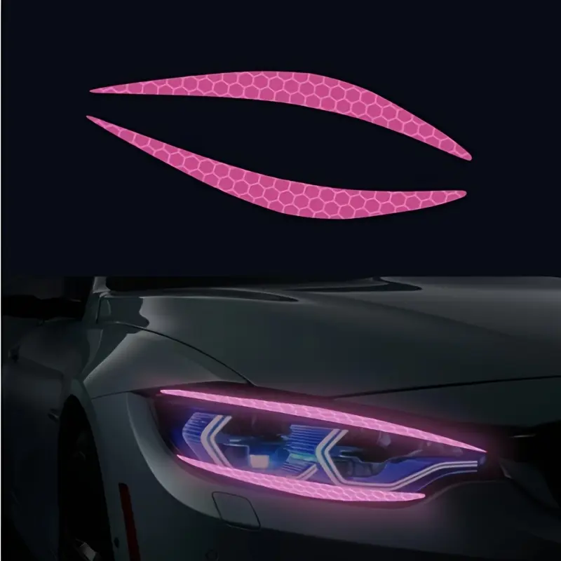 A pair of eyeliner reflective car stickers, new color contact car decoration stickers, and cute girl reflective car body decoration stickers, Decal For Cars, Car Decals
