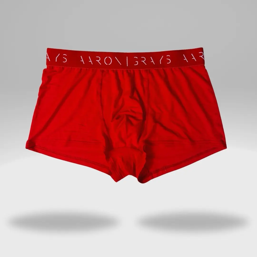 Air Boxer Men’s Performance Boxer Briefs – Moisture-Wicking, High-Airflow, 4-Way Stretch Underwear for All-Day Comfort -Red/Red