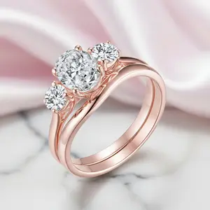 1.50 ct Diamond Option 14k Rose Gold Ring Set